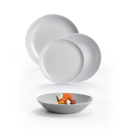 Vajilla de 18 Piezas PAMPILLE GRANIT Vidrio Luminarc 9532160