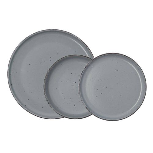 Vajilla de Cerámica DUNA 12 Piezas Gris para 4 Personas