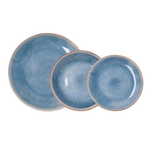 Vajilla de Porcelana AURA BIDASOA Azul Decorada 12 Piezas