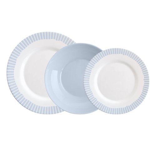 Vajilla de Vidrio Opal ROMANTIC Azul 12 Piezas Luminarc