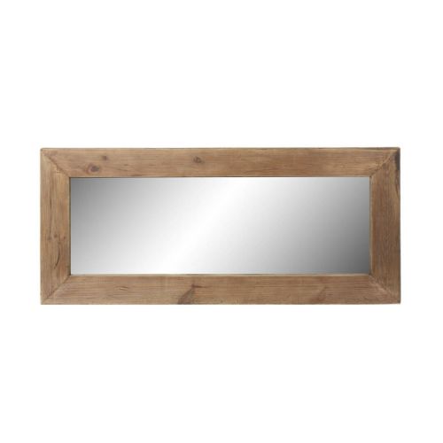Espejo Rectangular de Cristal y Madera Reciclada Natural ES-182198