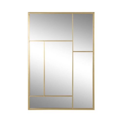 Espejo de Cristal Vertical de 90 cm con Marco de Hierro Color Dorado ES-215377