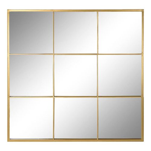 Espejo de Pared Ventana 90x90 cm en Hierro Dorado ES-198818