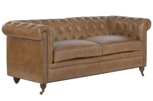 Sofá Chester MB-223603 de Piel Clásico 3 Plazas