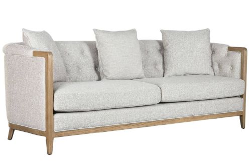 Sofá de 3 Plazas con Capitoné Tapizado en Poliéster MB-221640