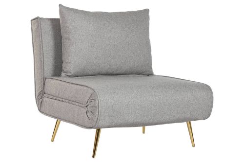 Sofá Cama Crema MB-221699 Poliéster con Patas Metálicas