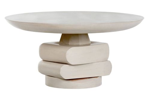 Mesa de Centro de Madera de Mango Diseño Redondo MB-213348