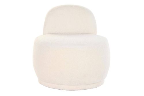 Sillón Puff Borreguito Blanco en Poliéster MB-199964