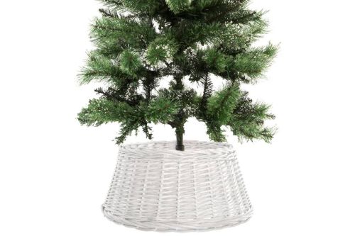 Base de Árbol NV-198789 en Mimbre Blanco para Navidad
