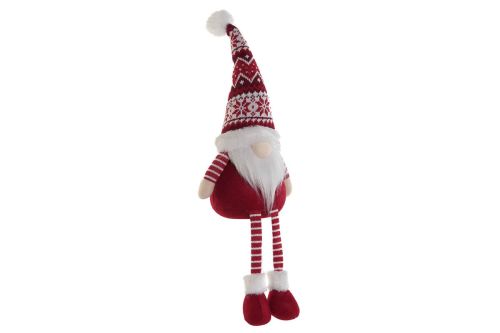 Figura Decorativa Gnomo Rojo en Poliéster Navideño NV-206885