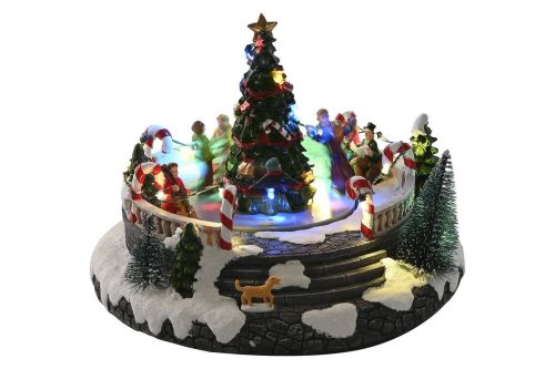 Árbol LED NV-213911 Musical en Resina Decorativa