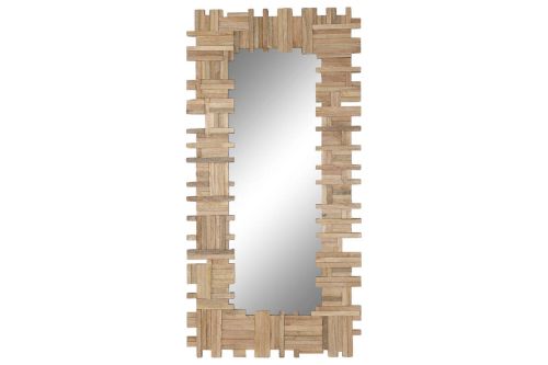 Espejo de Pared en Madera de Mango con Relieve 3D ES-214914