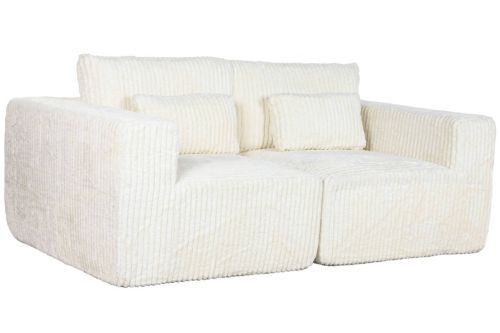 Sofá Modular de Salón en Pana Crema con Relleno Foam MB-220528