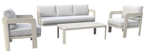 Conjunto de Jardín de Aluminio Arena con Cojines de Olefina MB-224140