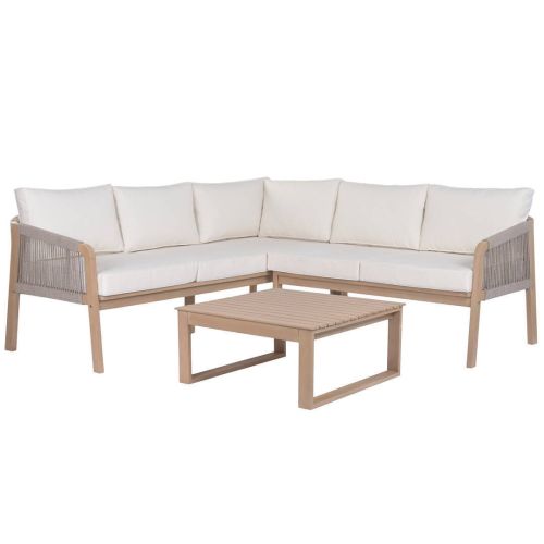 Rinconera de Jardín en Madera de Acacia y Cuerda MB-224565