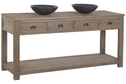 Mueble de Baño para Doble Lavabo Estructura en Madera Reciclada MB-225998