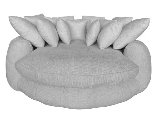 Sofá Lounge Circular Tapizado en Tela Gris MB-226667