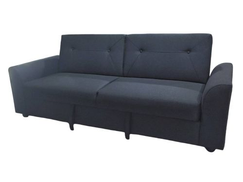 Sofá Cama Convertible Tapizado en Poliéster Azul MB-228439