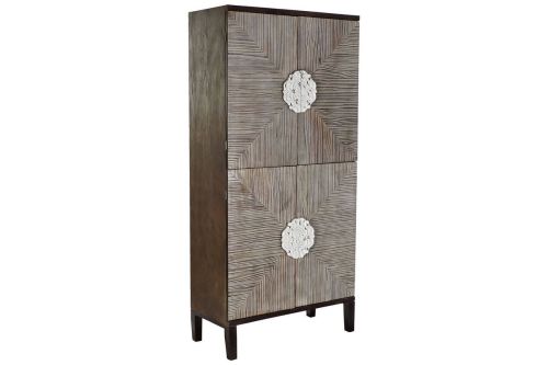 Armario Estructura de Madera de Abeto Envejecido 86 cm MB-179372