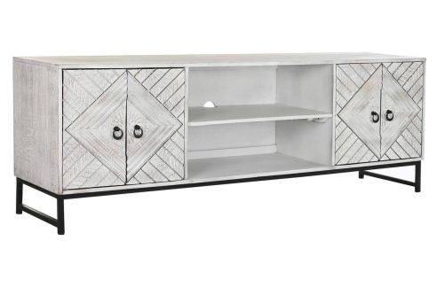 Mueble de TV Mango Metal Blanco 180 cm MB-200025