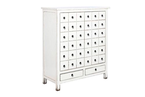 Armario Estructura de Madera de Olmo Lacado Blanco MB-202781