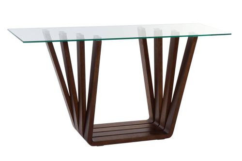 Recibidor Estructura en Madera de Nogal y Cristal MB-204499
