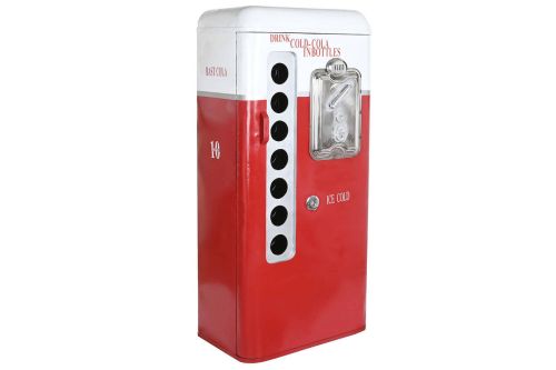 Botellero Vintage Estructura de Hierro Rojo Desgastado MB-205015