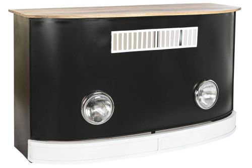 Mueble Bar Estilo Volkswagen Negra de Hierro y Mango 157 cm MB-205016