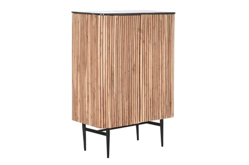 Aparador Estructura de Madera Acacia con Mármol y Patas de Metal MB-207416