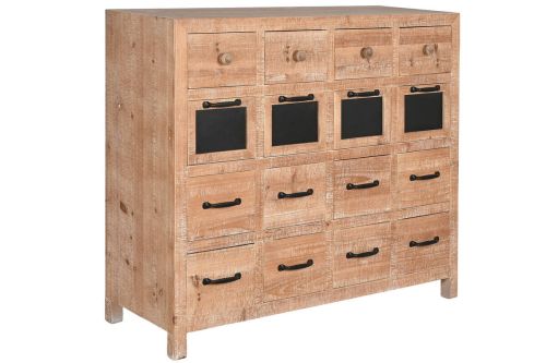 Cajonera Estructura de Madera de Abeto y Metal con 16 Cajones MB-208465