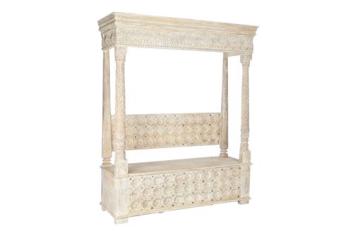 Banco de Madera de Mango Natural Envejecida para Interior MB-208591