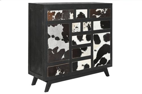 Cajonera de Mango con 12 Cajones de Piel Tipo Vaca MB-208898