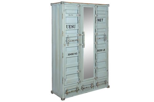 Armario Estructura Metálica 112 cm Container Azul Celeste MB-209238