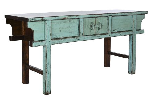 Recibidor Estructura en Olmo Macizo Decapé Turquesa MB-210646
