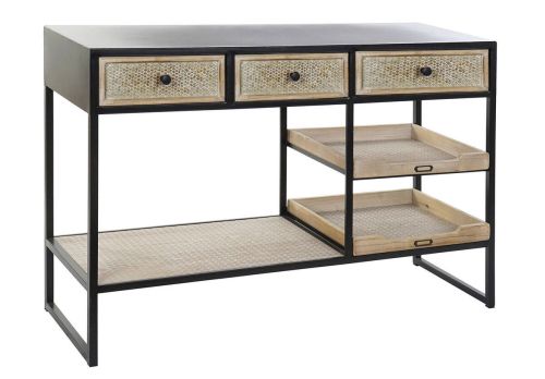 Recibidor Estructura de Metal y Madera con Cajones MB-211202