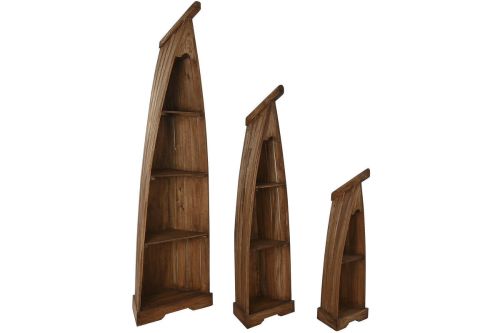 Estantería Set 3 Estructura en Madera Caobilla Natural MB-211299