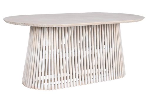Mesa de Comedor Ovalada en Madera Mindi 180 cm Decapé MB-212023