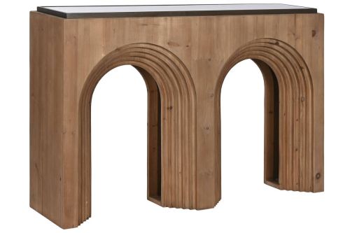 Recibidor en Madera de Abeto con Cristal y Patas en Arco MB-212218