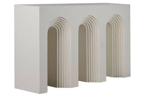 Recibidor Estructura en Madera de Mango Blanca 150 cm MB-213353