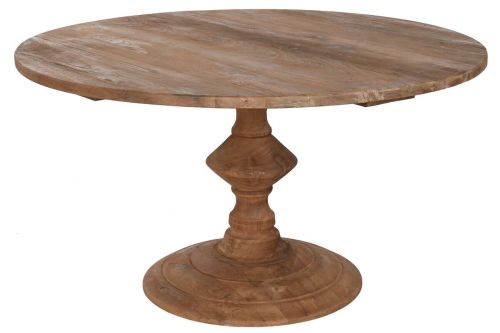 Mesa de Comedor Redonda en Madera de Teca Reciclada MB-213885