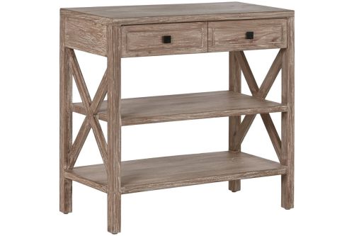 Recibidor Estructura en Madera de Bayur con Cajones y Estantes MB-215348