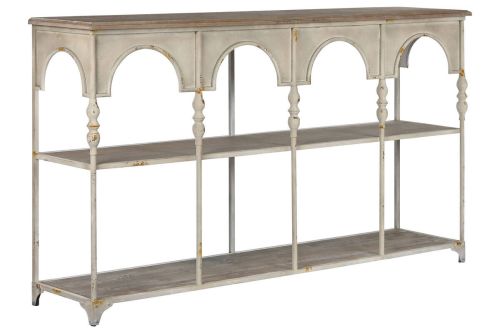 Estantería Estructura de Metal Blanca Envejecida 159 cm MB-216299