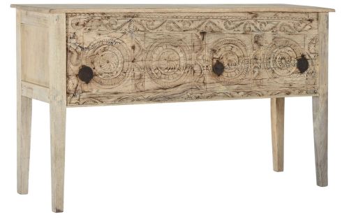 Consola Estructura Tallada en Madera de Teca y Mango MB-216542