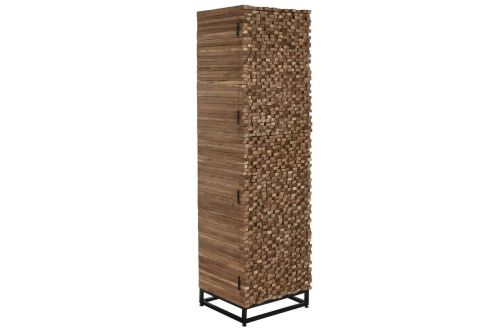 Armario Estructura de Madera Teca Reciclada 4 Puertas y Cajón MB-217248