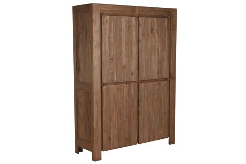 Armario Estructura de Madera Teca Reciclada 4 Puertas MB-217297