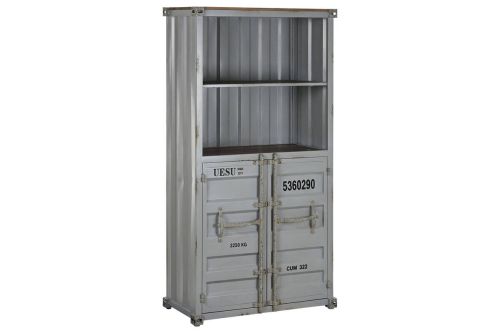 Estantería Diseño Container Gris Estructura de Metal MDF MB-217354