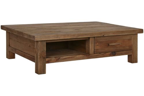 Mesa de Centro Estructura en Madera Reciclada de Pino 130 cm MB-217915