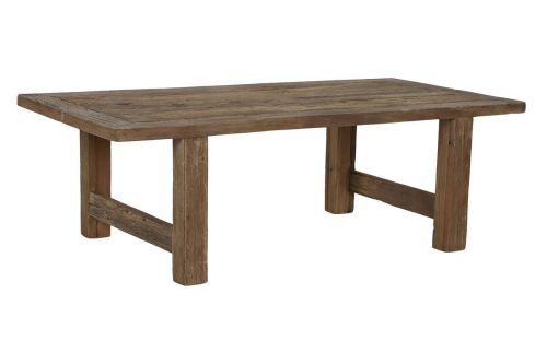 Mesa de Centro Estructura de Madera Teca Reciclada Natural 140 cm MB-217975