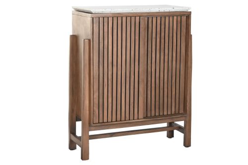 Aparador de Madera en Acacia con Superficie Terrazo 80 cm MB-219025