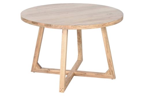 Mesa de Comedor Redonda en Acacia Natural 115 cm MB-219457